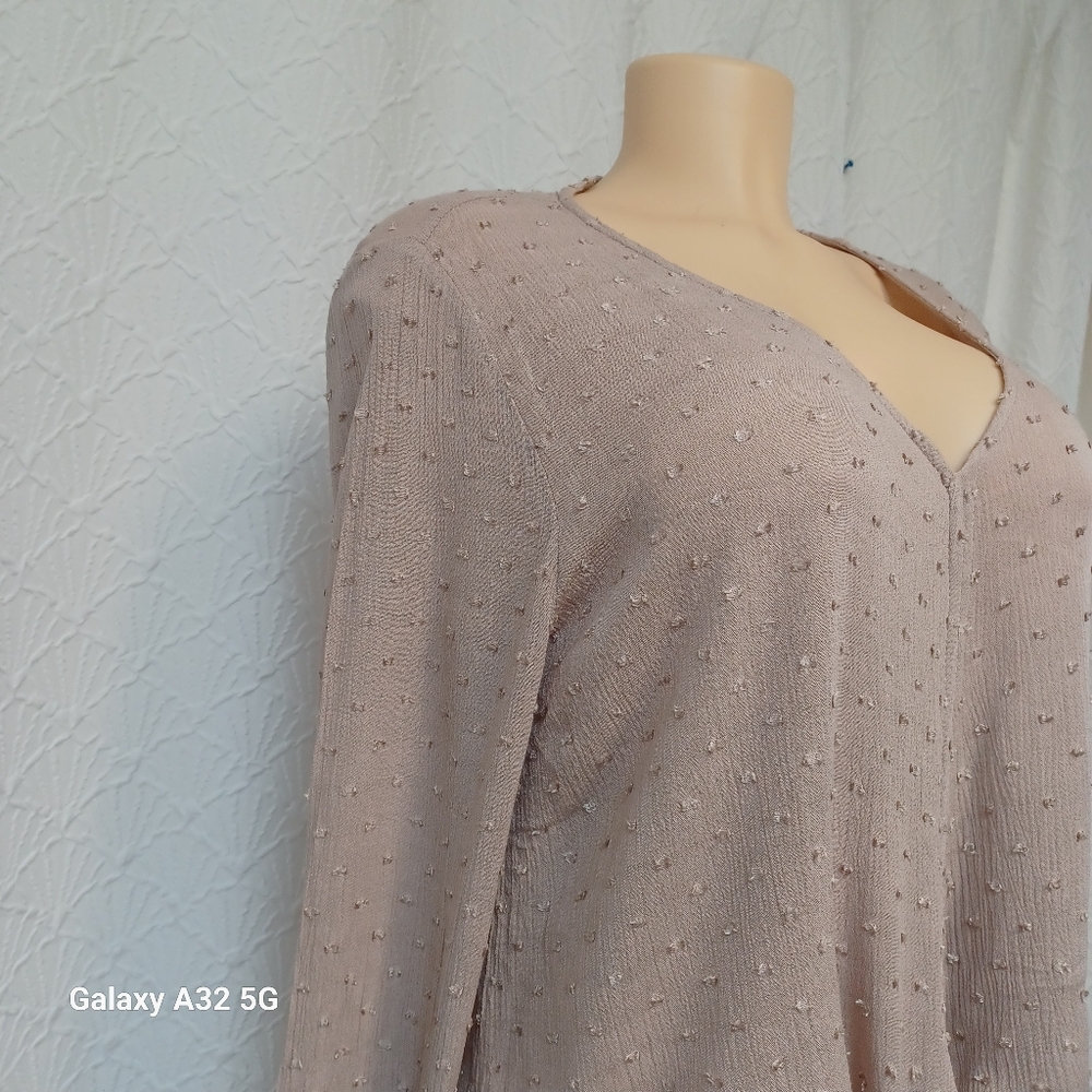 Entro Women's Blouse - Light Pink Tie-Front Size M - Picture 9 of 16